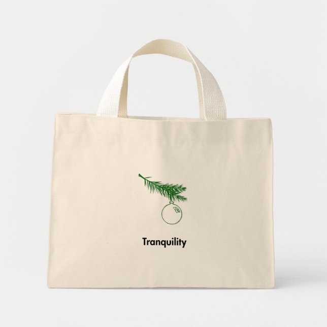 Bolso De Tela Diminuto Tranquilidad de ornamento (Frente)