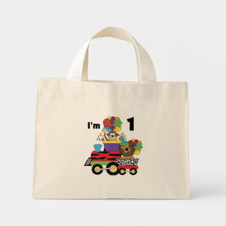 Bolso De Tela Diminuto Tren de la jungla Primera camisetas de cumpleaños