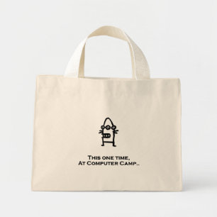 Bolso De Tela Diminuto Tres Bots De Ojos Esta Vez En El Campamento De Com