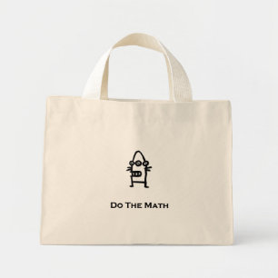 Bolso De Tela Diminuto Tres bots oculares hacen la matemática