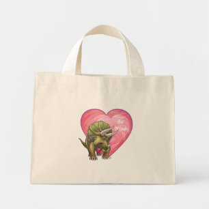 Bolso De Tela Diminuto Triceratops día de San Valentín