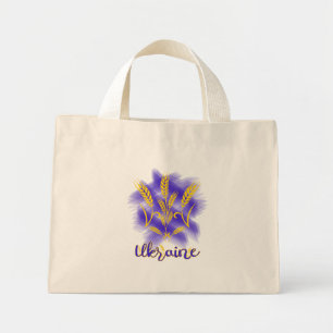 Bolso De Tela Diminuto tridente ucraniano hecho de espiga de trigo