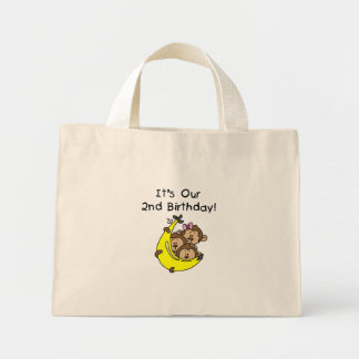 Bolso De Tela Diminuto Trillizos 2 - Dos niños/ una camiseta Chica