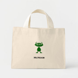 Bolso De Tela Diminuto Triple Ojo McNoob verde