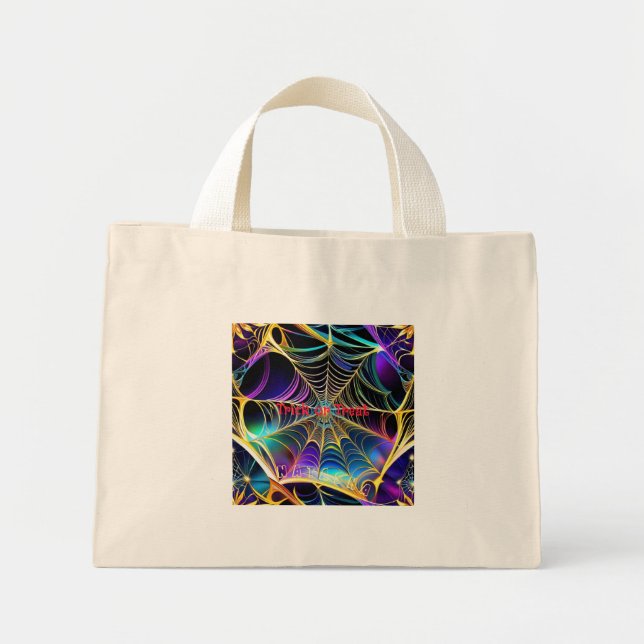 Bolso De Tela Diminuto Truco personalizado o trata a Halloween fantasmagó (Frente)