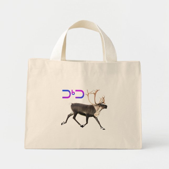 Bolso De Tela Diminuto Tuktu - Caribou (Frente)