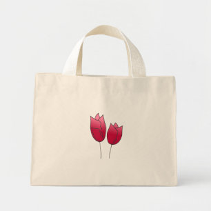 Bolso De Tela Diminuto Tulipanes de manantial