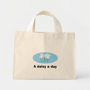 Bolso De Tela Diminuto Una margarita al día