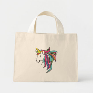 Bolso De Tela Diminuto Unicornio