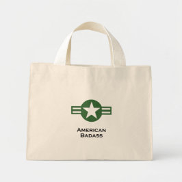 Bolso De Tela Diminuto US American Badass Green