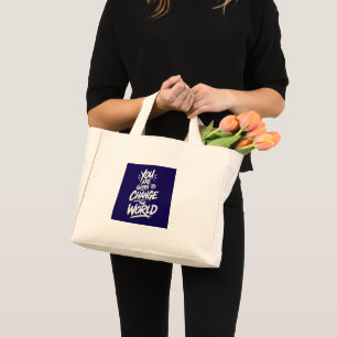 Bolso De Tela Diminuto Vas a Cambiar el Mundo