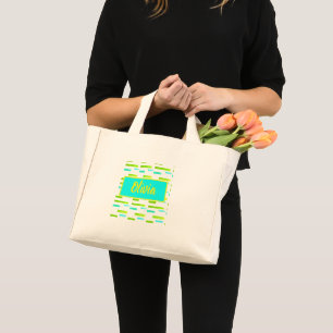 Bolso De Tela Diminuto Vibes tropicales Olivia Añadir tu nombre a la bols