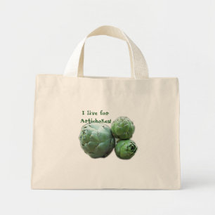 Bolso De Tela Diminuto ¡Vivo para Artichokes!Bolso de tela