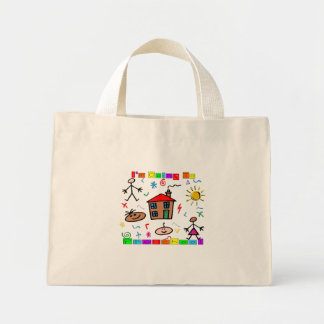 Bolso De Tela Diminuto Voy al preescolar