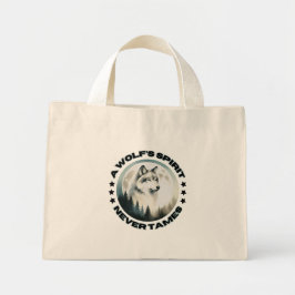 Bolso De Tela Diminuto Wolf Tote Bag