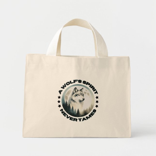 Bolso De Tela Diminuto Wolf Tote Bag (Frente)