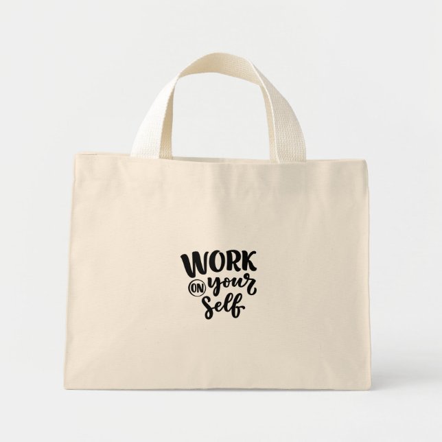 Bolso De Tela Diminuto work on yourself  (Frente)