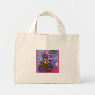 Bolso De Tela Diminuto Yorkie Poo de Mardi Gras