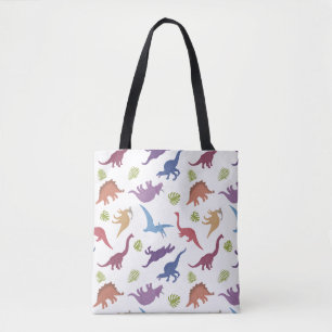 Bolso De Tela Dino de patrón de dinosaurio corto