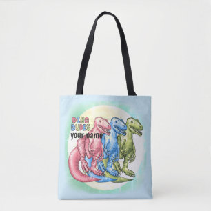 Bolso De Tela Dino Dudes Dinosaurs Tote Bag
