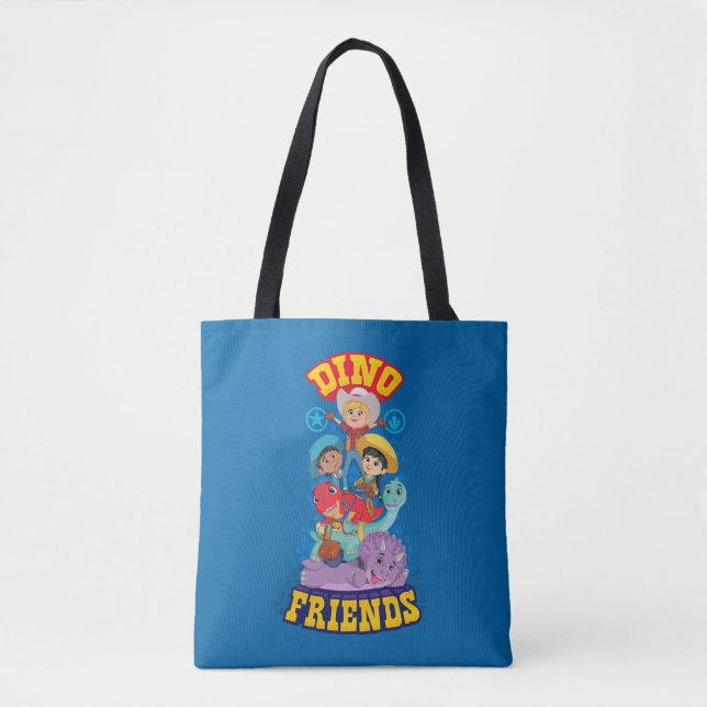 Bolso De Tela Dino Friends | Dino Ranch (Anverso)