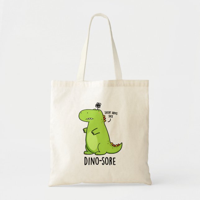Bolso De Tela Dino-sore Funny Irritado Dinosaur Pun (Frente)