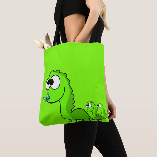 Bolso De Tela Dinosaur Tote Bag (Detalle)
