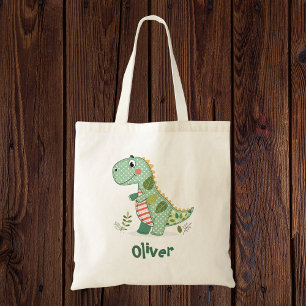 Bolso De Tela Dinosaurio bebé con parches adorable