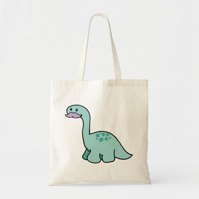 Bolso De Tela Dinosaurio cutáneo bigote (Frente)
