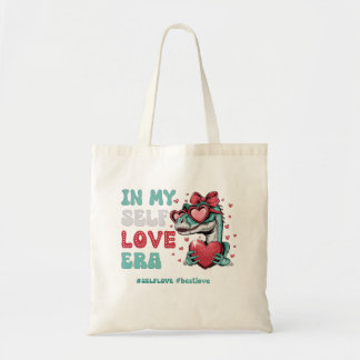 Bolso De Tela Dinosaurio de amor propio del Día de San Valentín