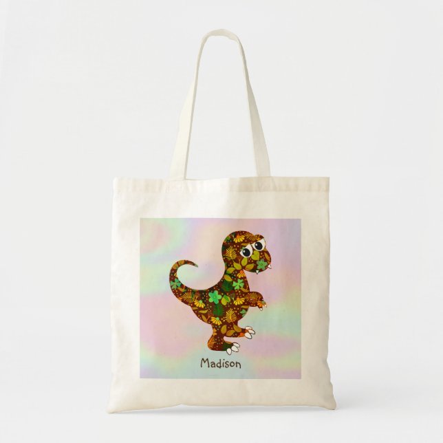 Bolso De Tela Dinosaurio de bebé lindo (Frente)