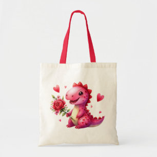 Bolso De Tela Dinosaurio El día de San Valentín lindo