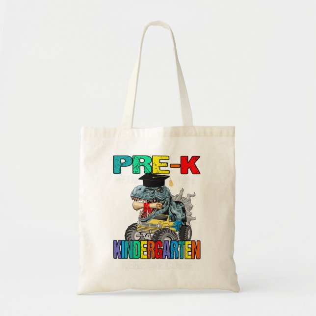 Bolso De Tela Dinosaurio mágico pre-graduación de K (Frente)