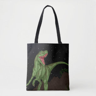 Bolso De Tela Dinosaurio - Noche Prehistórica