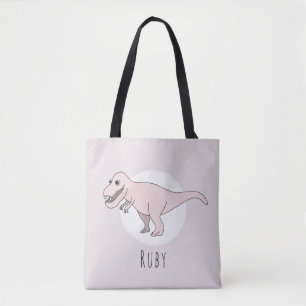 Bolso De Tela Dinosaurio T-Rex de bebé con nombre Diaper