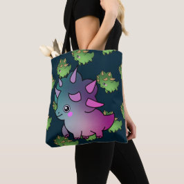 Bolso De Tela Dinosaurio verde adorable