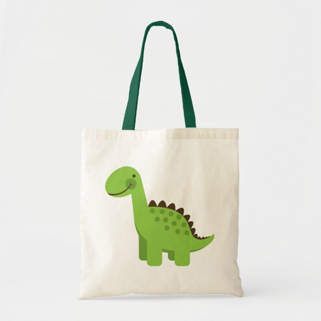 Bolso De Tela Dinosaurio verde lindo (Frente)