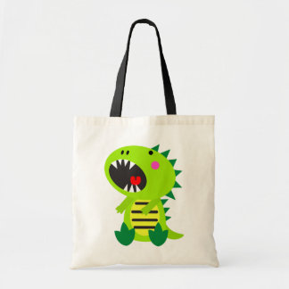Bolso De Tela Dinosaurio verde RAWR