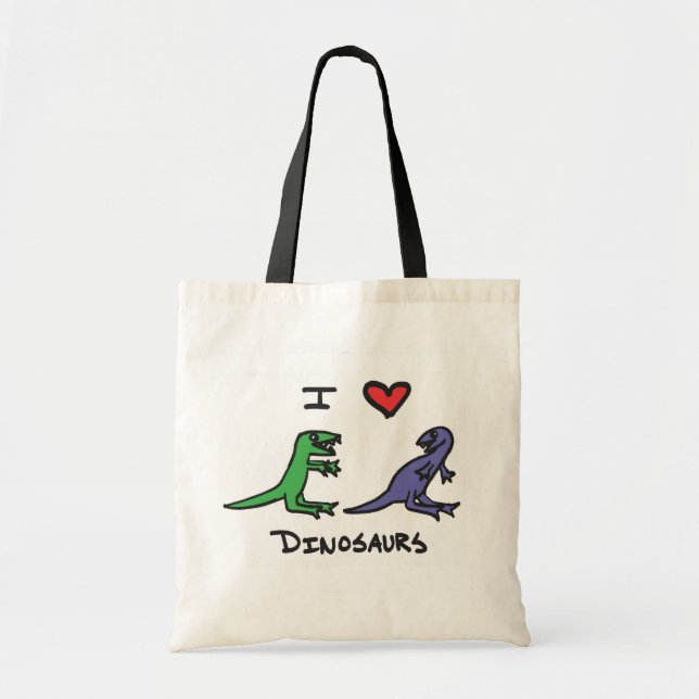 Bolso De Tela Dinosaurios (Frente)