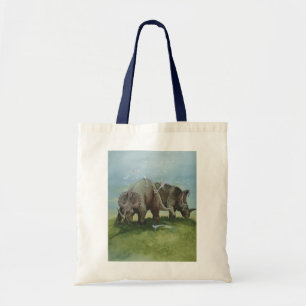 Bolso De Tela Dinosaurios antiguos, Centrosaurus pastando en pra