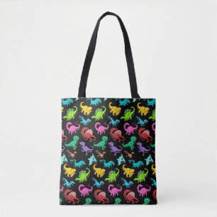 Bolso De Tela Dinosaurios coloridos