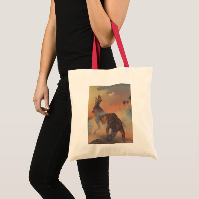 Bolso De Tela Dinosaurios de época, carnotaurus rugiendo en la j (Anverso (producto))