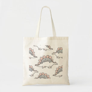 Bolso De Tela Dinosaurios Doodle: Diversión de mano.