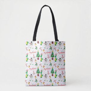 Bolso De Tela dinosaurios navidades y muñecos de nieve