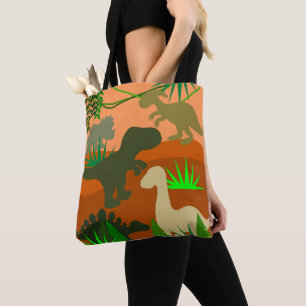 Bolso De Tela Dinosaurios salvajes