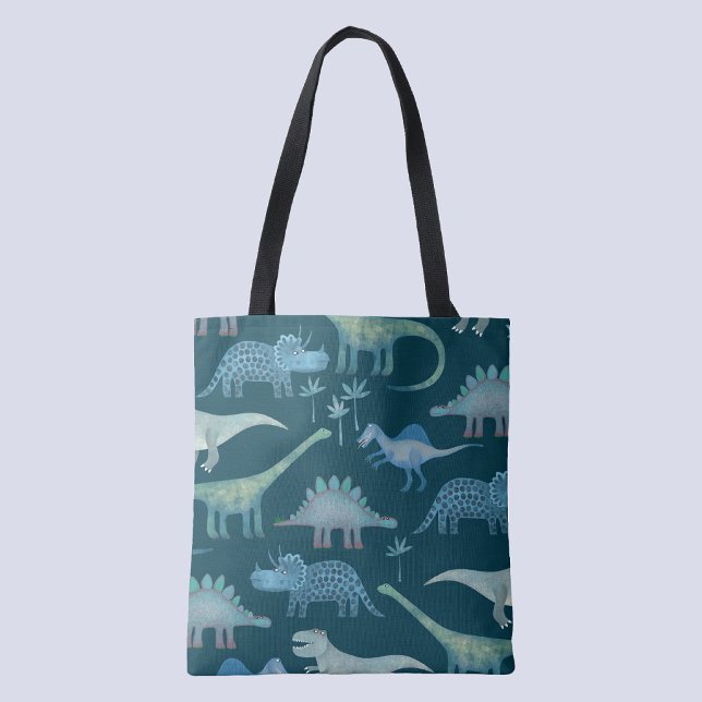 Bolso De Tela Dinosaurios Verde Oscuro (Subido por el creador)