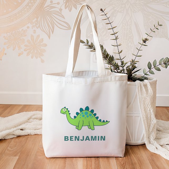Bolso De Tela Dinosaurios Verdes Lindos para Niños (Subido por el creador)
