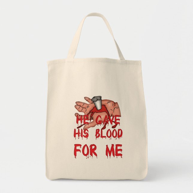 Bolso De Tela Dio su cristiano de sangre (Frente)