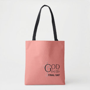 Bolso De Tela DIOS DE Coral Elegante TIENE EL ÚLTIMO DECIR Crist