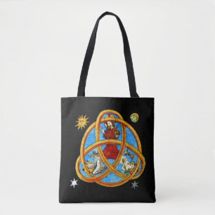 Bolso De Tela Dios de la Trinidad Medieval, Jesús y Espíritu San